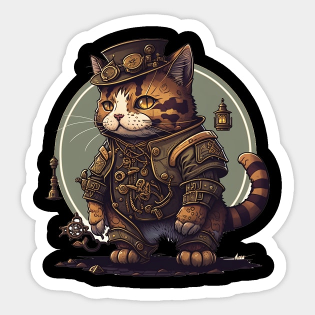 steampunk cat Sticker by rocknerd